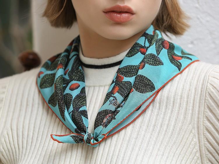 Шелковый шарф из чистого шелка-2 Pure Silk Foulard Scarf-2