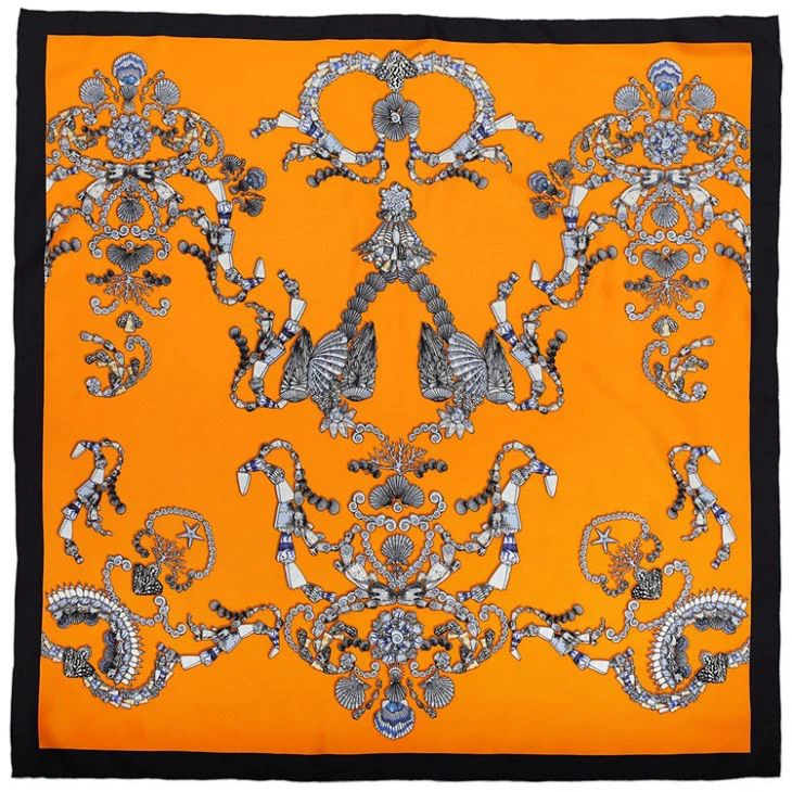 Customizable Print Square 100% Silk Scarf